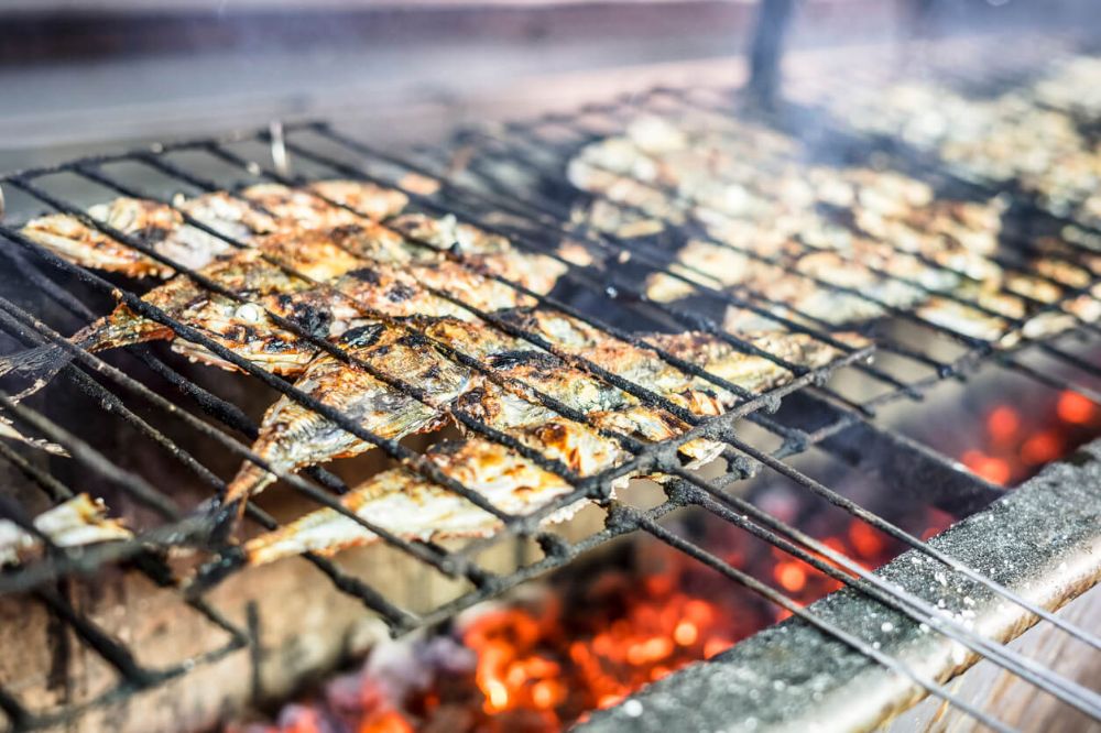 Sardines on a bbq